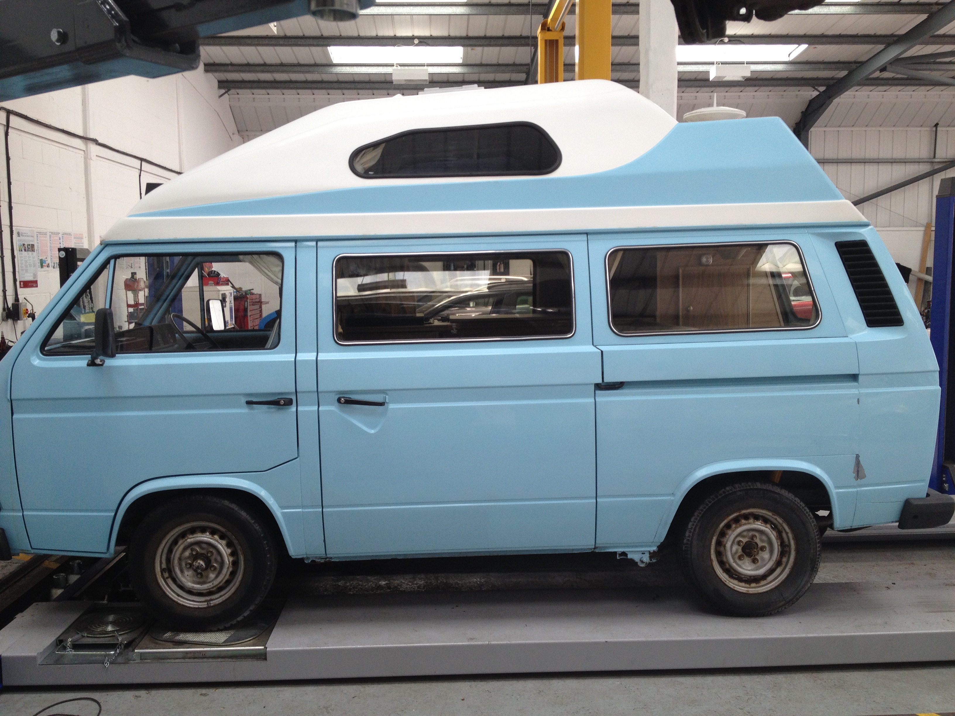VW Campervan - Being repaired at Motech Autocentres ltd